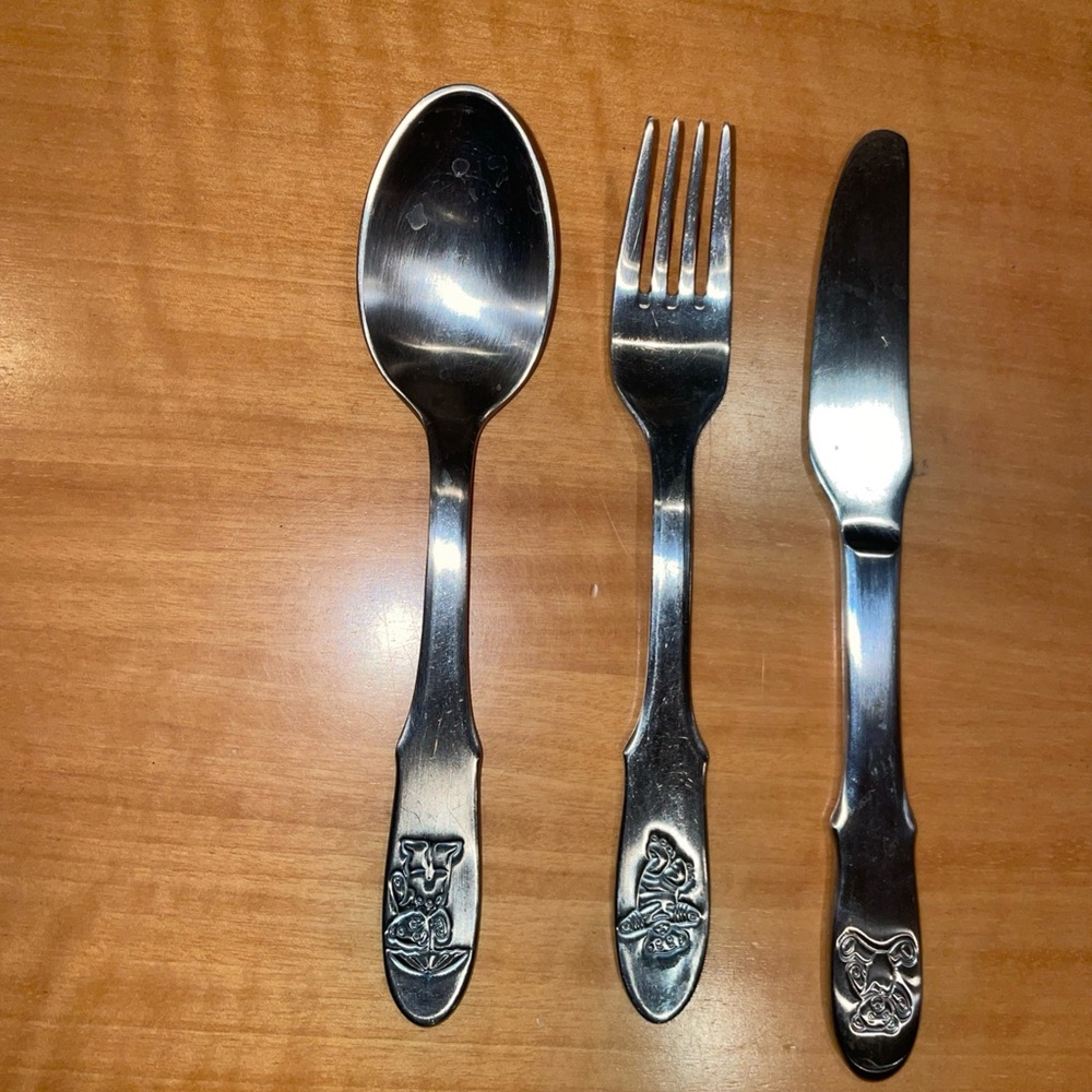 Georg Jensen Silver Cutlery Trio kids cutlery set